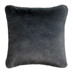 Luxury Faux Fur Pillow Cover Slate