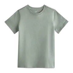 100% Organic Cotton Jersey Short Sleeve Tee Eucalyptus