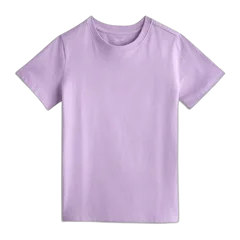 100% Organic Cotton Jersey Short Sleeve Tee Purple Mist