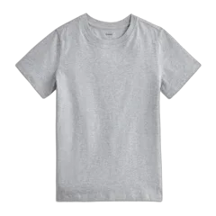 100% Organic Cotton Jersey Short Sleeve Tee Heather Grey