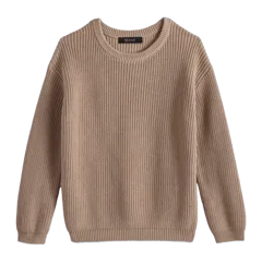 100% Organic Cotton Fisherman Tunic Sweater Oatmeal