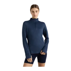 Flowknit Quarter-Zip Pullover Heather Navy