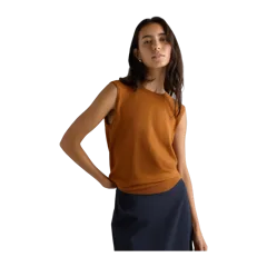 Lightweight Cotton Cashmere Sweater Tank Rustica Brown