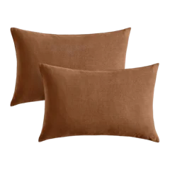 Corduroy Cotton Velvet Pillow Cover (Set of 2) Chestnut