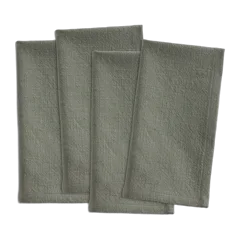 Organic Cotton Napkins, Set of 4 Dried Sage