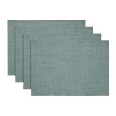Basketweave Easy-Care Rectangular Placemat, Set of 4 by Chilewich Celadon