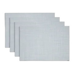 Mini Basketweave Easy-Care Rectangular Placemat, Set of 4 by Chilewich Sky