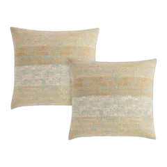 Geometric Silk Blend Pillow Cover (Set of 2) Sage Horizon