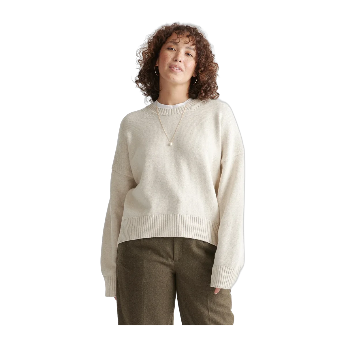 100% Organic Cotton Boyfriend Crew Sweater