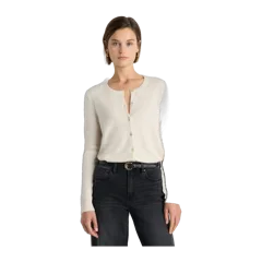 Mongolian Cashmere Cardigan Sweater Ivory