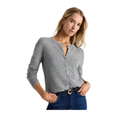 Mongolian Cashmere Cardigan Sweater Heather Grey