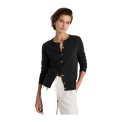 Mongolian Cashmere Cardigan Sweater Heather Charcoal