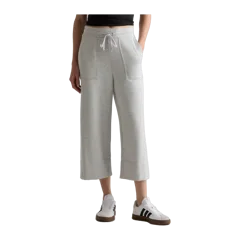 SuperSoft Fleece Cropped Wide Leg Pants Heather Grey