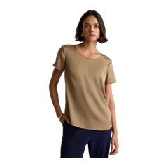 Washable Stretch Silk Tee Dogwood