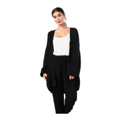 100% Organic Cotton Oversized Cardigan Black
