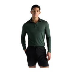 Flowknit Breeze Performance Long Sleeve Polo Olive