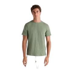 100% Organic Cotton Slub Crewneck Tee Sea Spray Green
