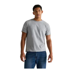 100% Organic Cotton Slub Crewneck Tee Heather Grey