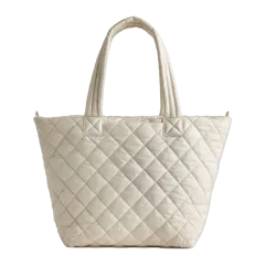 Transit Quilted Carry-All Tote Linen White