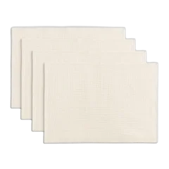 Organic Cotton Gauze Placemats, Set of 4 Undyed