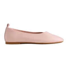 Italian Leather Glove Ballet Flat Shell Pink