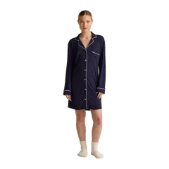 Bamboo Jersey Sleep Shirt Deep Navy