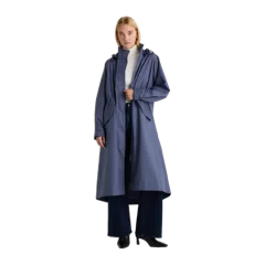 Weather Proof Rain Trench Coat Storm Blue