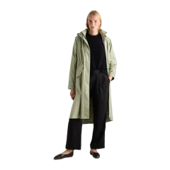 Weather Proof Rain Trench Coat Tea Green