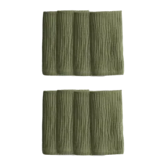 Organic Cotton Gauze Napkins, Set of 8 Olive
