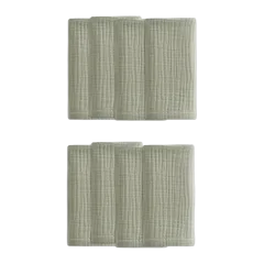 Organic Cotton Gauze Napkins, Set of 8 Dried Sage
