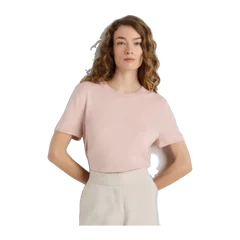 Lightweight Cotton Cashmere Relaxed Sweater Tee Sugar Stone