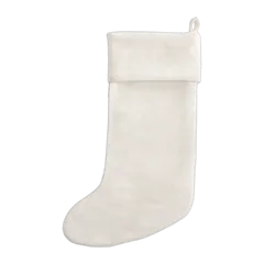Cotton Velvet Stocking Ivory