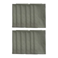 Organic Cotton Napkins, Set of 12 Dried Sage