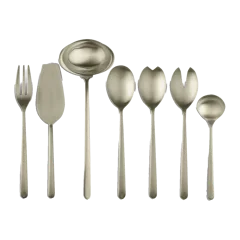 Linea 7-Pc Serving Utensil Set by Mepra Brushed Champagne