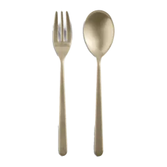 Linea 2-Pc Serving Utensil Set by Mepra Brushed Champagne